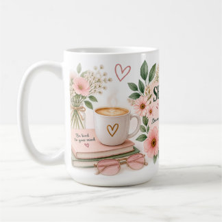 Café Caneca de Bem-Estar Floral Clube de Cuidado Pessoa