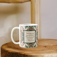 Caneca de Bênção Matinal Tradicional Rústica Leve