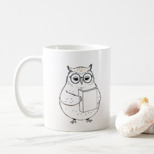 Café Caneca de Bibliotecário Coruja Gorducha - Presente
