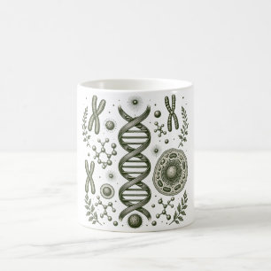 Café Caneca de Biologia Vintage Presente de DNA e Ciê