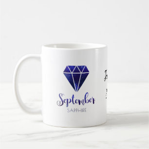 Café Caneca de Birthstone setembro safira