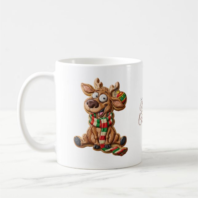 Café Caneca de Biscoito de Natal de Rena (Esquerda)