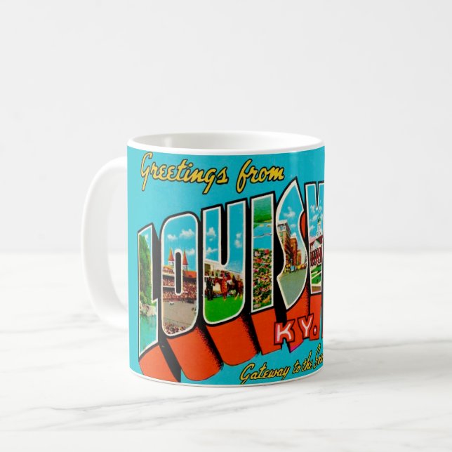 Café Caneca de Boas Vindas Retro Louisville KY (Frente Esquerda)