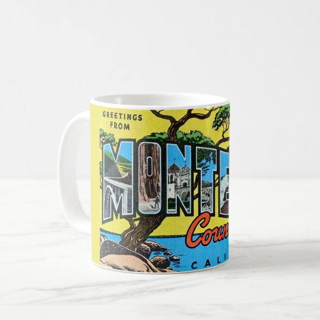 Café Caneca de Boas-Vindas Retro Monterey County CA (Frente Esquerda)