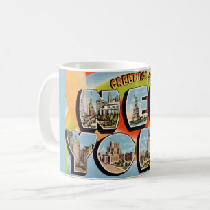 Café Caneca de Boas-Vindas Retro Nova York