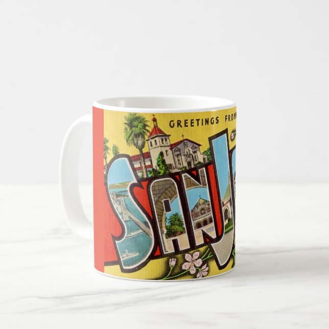 Café Caneca de Boas-Vindas Retro San Jose (Frente Esquerda)