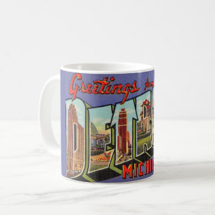 Café Caneca de Boas-Vindas Vintage Detroit Michigan