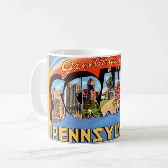 Café Caneca de Boas-Vindas Vintage Scranton PA (Frente Esquerda)