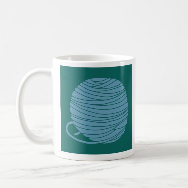 Café Caneca de Bola de Fio para Tricoteiros (Esquerda)