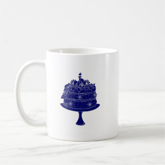 Café caneca de bolo de aniversário