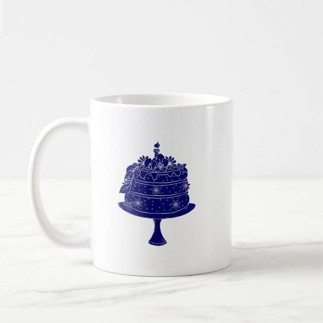 Café caneca de bolo de aniversário (Esquerda)