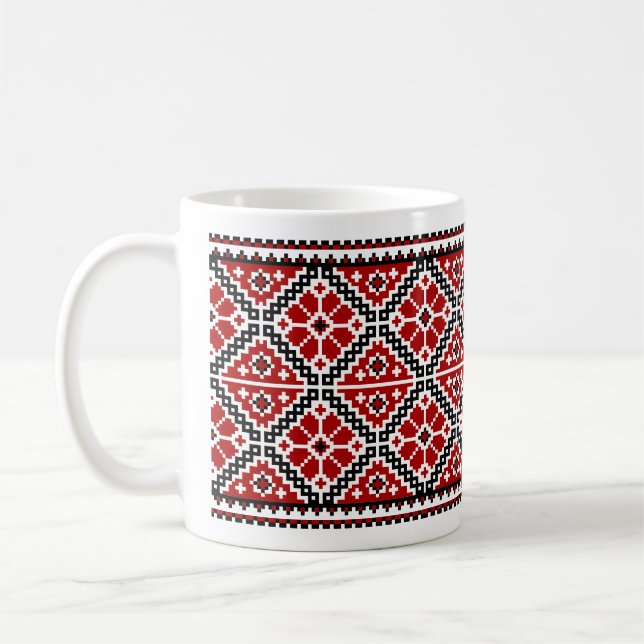 Café Caneca de bordado ucraniano (vyshyvanka) (Esquerda)
