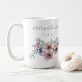 Café Caneca de Botânica em Aquarela para Mãe da Noiva