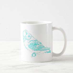 Café caneca de budgie azul