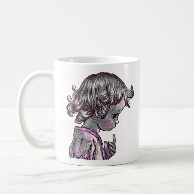 Café Caneca de Cabelo Curvo (Esquerda)