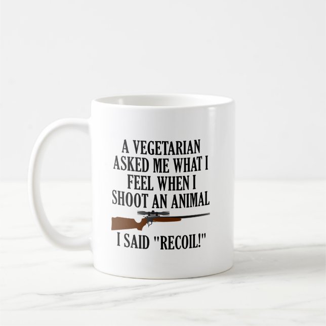 Café Caneca de Caça Engraçada Recuo Intenso (Esquerda)