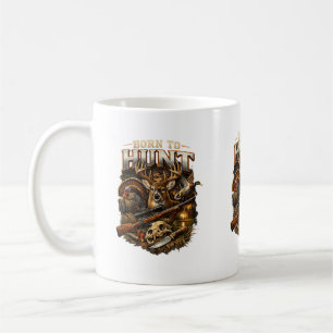 Café Caneca de Caça Vintage Nascido para Caçar Caçado