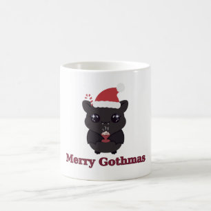 Café Caneca de Cacau de Morcego Fofo do Gothmas Alegre