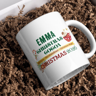 Café Caneca de Cacau Personalizada de Natal para Crianç