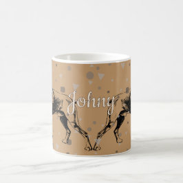 Café Caneca de Cachorro Boxer – Ilustração Geométrica d