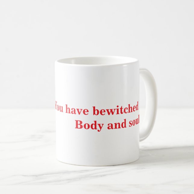 Café ☕ Caneca de Cachorro de Desenho com Corações Prese (Frente Esquerda)