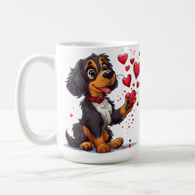 Café ☕ Caneca de Cachorro do Dia dos Namorados Com Cora (Esquerda)