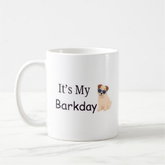 Café Caneca de Cachorro Fofo de Aniversário - É Meu Bar