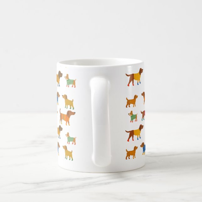 Café Caneca de Cachorros Fofos com Suéteres (Alça)