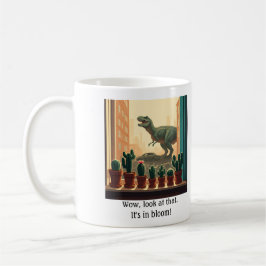 Café Caneca de cacto com janela do dinossauro