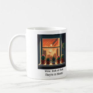 Café Caneca de cacto com janela esteroide
