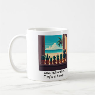 Café Caneca de cacto para praias