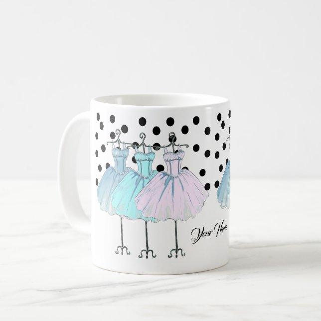 Café caneca de café, seu nome (Frente Esquerda)