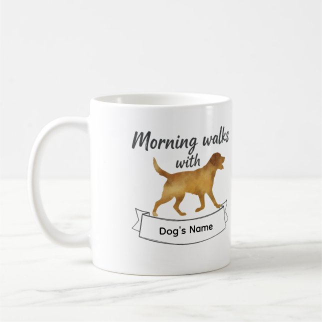 Café Caneca de Caminhadas Matinais Personalizadas Com L (Esquerda)