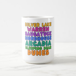Café Caneca de Carta de Bolha Arco-Íris das Dunas de Ar