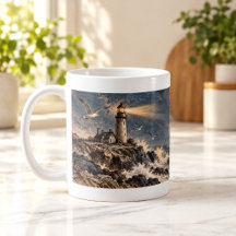 Caneca de Carta de Farol Gravação de Farol