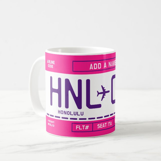 Café Caneca de Cartão de Embarque Feito para Você (Frente Esquerda)