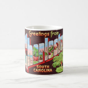 Café Caneca de cartão-postal antigo de Charleston Carol