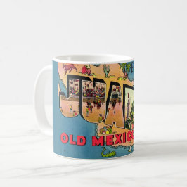 Café Caneca de cartão-postal antigo de Juarez México