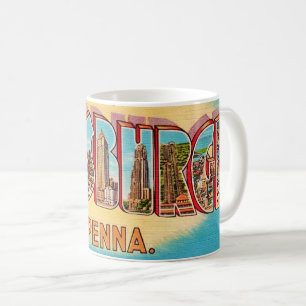 Café Caneca de cartão postal antigo de Pittsburgh