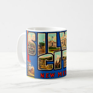 Café Caneca de cartão-postal antigo de Silver City NM