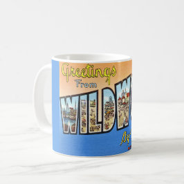 Café Caneca de cartão-postal antigo de Wildwood NJ