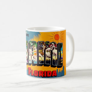 Café Caneca de cartão postal colorido de Miami Flórida