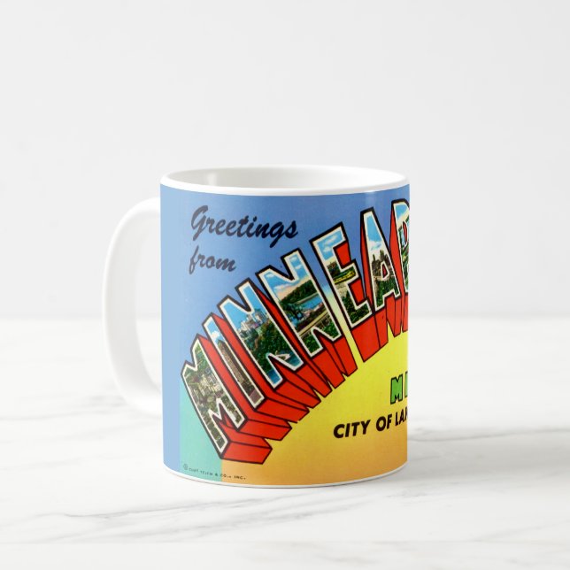 Café Caneca de cartão-postal de Minneapolis (Frente Esquerda)