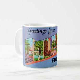 Café Caneca de cartão-postal de saudações do velho Orla