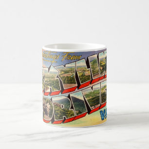 Café Caneca de cartão-postal retro da Skyline Drive