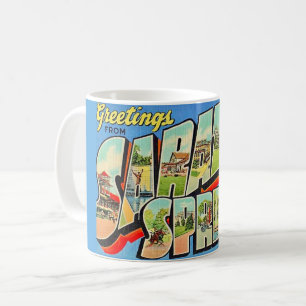 Café Caneca de cartão-postal retrô de Saratoga Springs