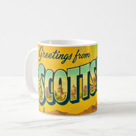 Café Caneca de cartão-postal retrô de Scottsdale AR