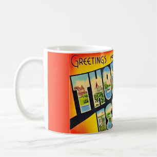 Café Caneca de cartão-postal retrô Thousand Islands NY