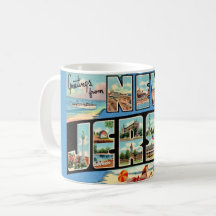 Caneca de cartão-postal vintage de saudação de Nov