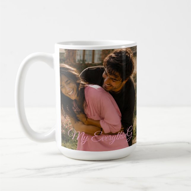 Café Caneca de Casal com Nome de Foto Personalizada ( (Esquerda)